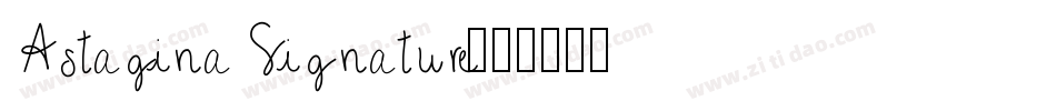 Astagina Signature字体转换